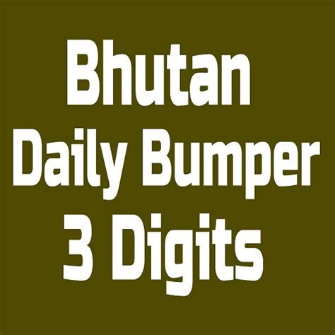 Bhutan Daily Bumper Guessing .